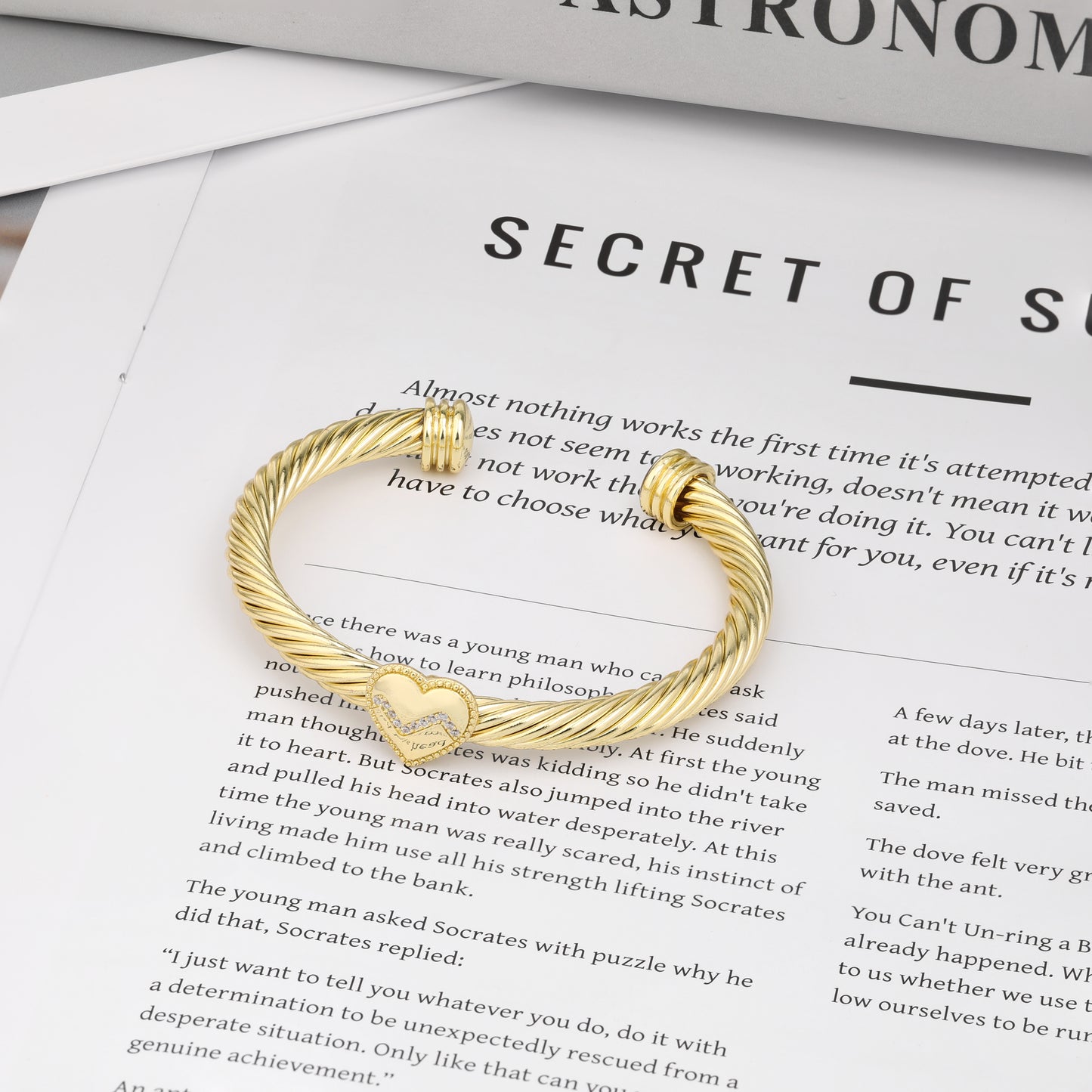 Aprilery Cuff Bracelet for Women Gold Wire Twisted Cable Bracelet Gold Heart Cuff Bangle Vintage Bracelets Jewelry Gifts