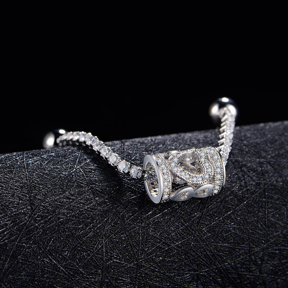 Silver Bracelets for Women, Dainty Bead Bangle Bracelets Adjustable Trendy Jewelry for Her