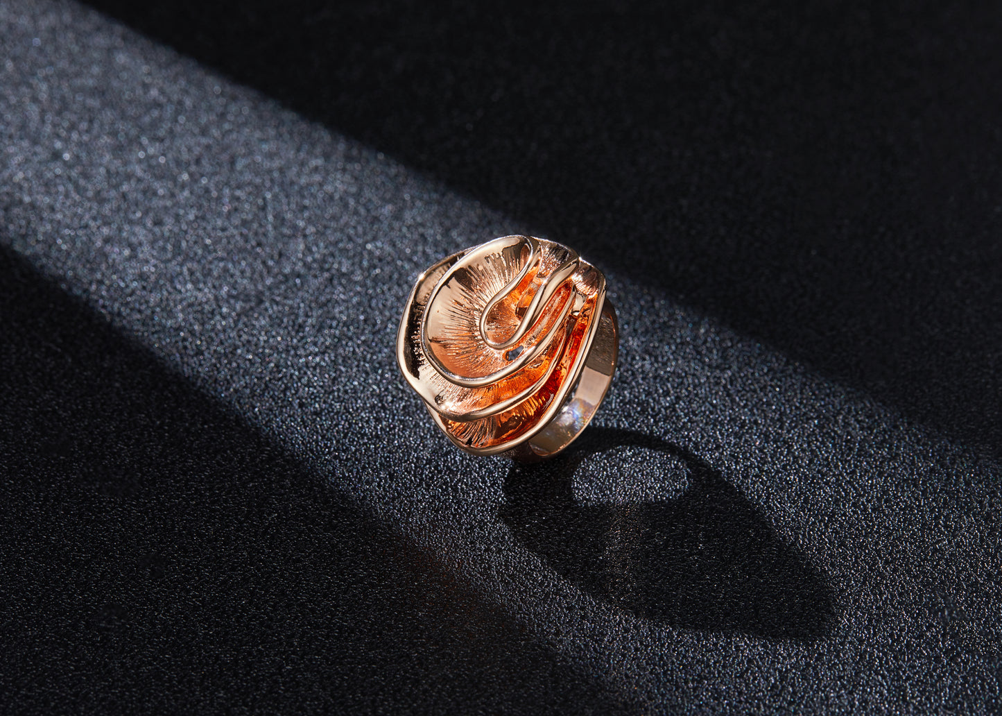 Gold and Silver Rings for Women, Chunky Flower Statement Rings Gold Plated Band Ring Wide Metal Square Rings Cocktail Costume Jewelry for Her