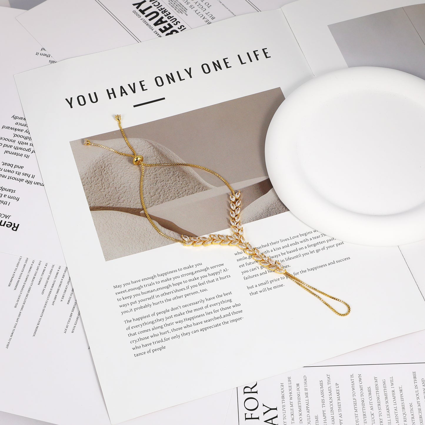 Hand Chain Ring Bracelet, Fashion Silver AAA CZ Crystal Adjustable Slave Hand Chain Renaissance Accessories Boho Hand Jewelry for Women