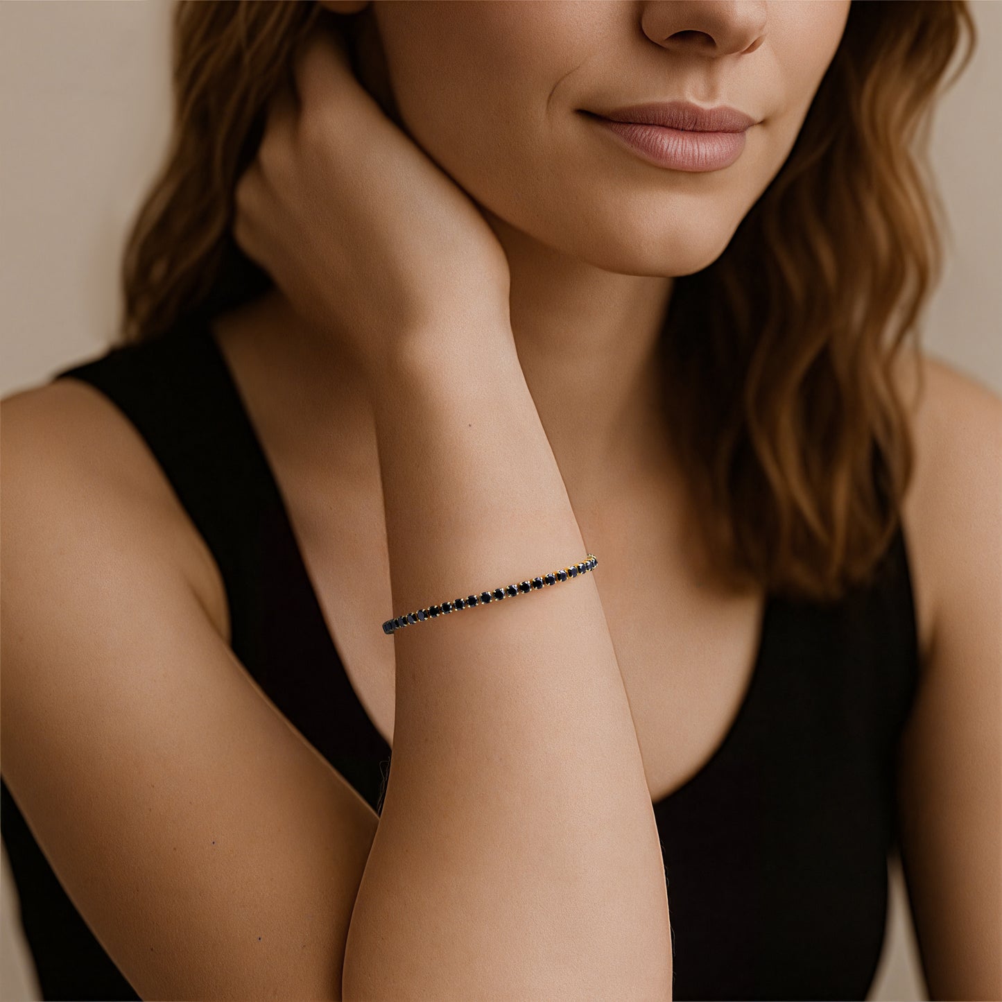 Tennis Bracelet for Women Gold Plated Cubic Zirconia Cute Bracelets Jewelry for Her