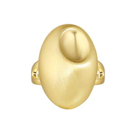 Aprilery Gold and Silver Rings for Women, Chunky Signet Statement Rings Gold Plated Band Ring Wide Metal Square Rings Cocktail Costume Jewelry