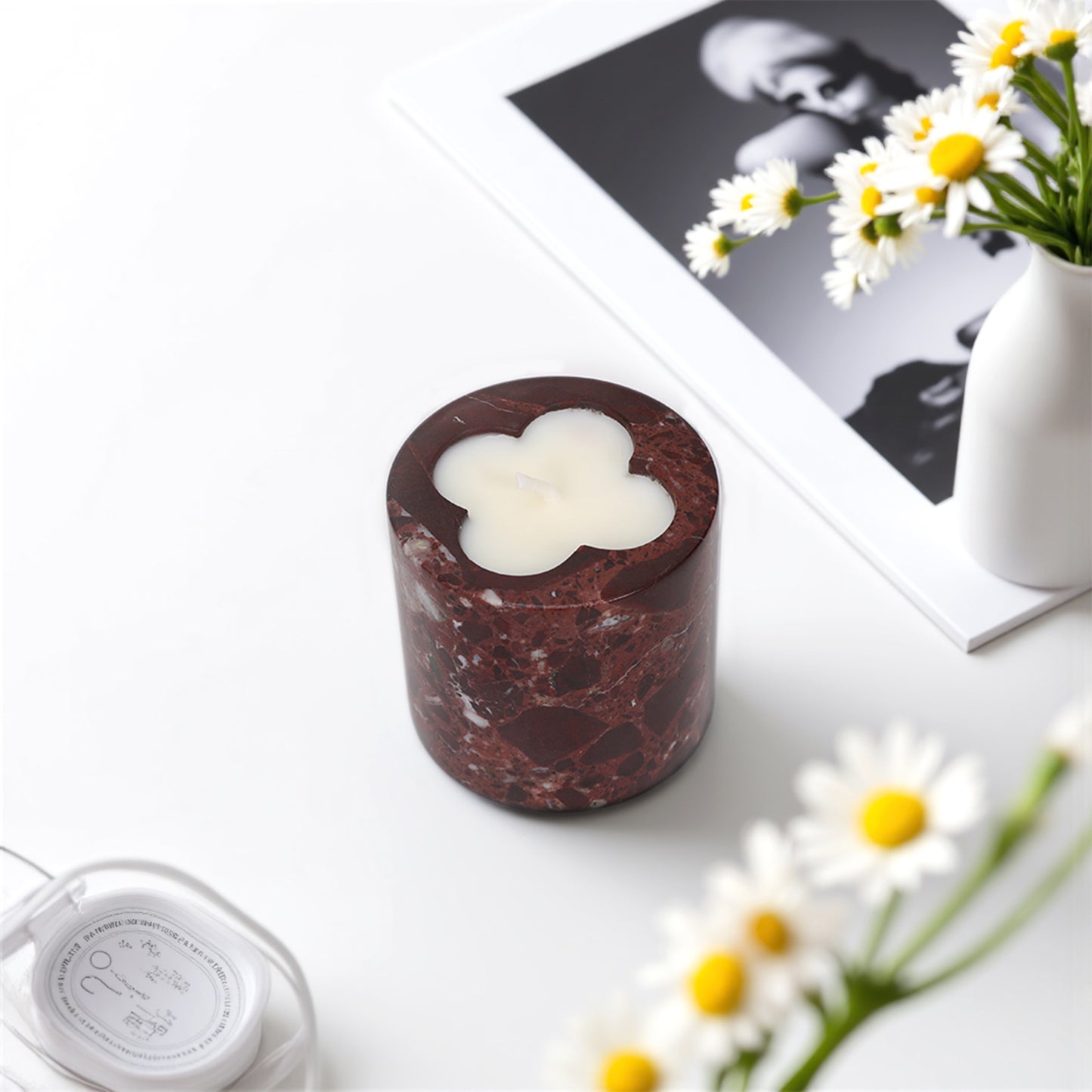 Candle Holders for Candle Natural Stone Premium Marble Candlestick Holder for Wedding Dinning Party