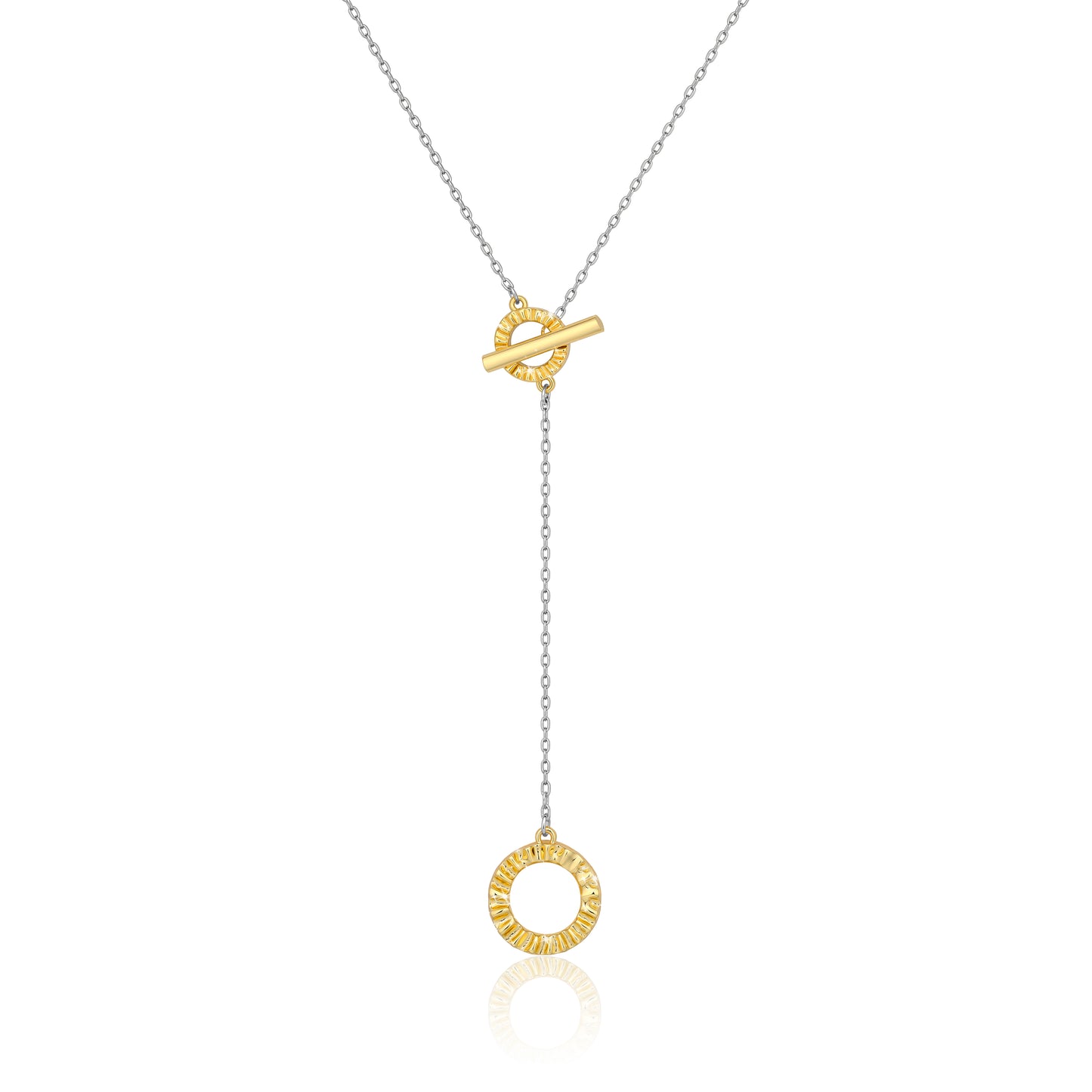 Aprilery Gold Chain Necklaces for Women Circular Round Necklace Trendy Line Gold  and Silver Necklaces Dainty Jewelry Gift