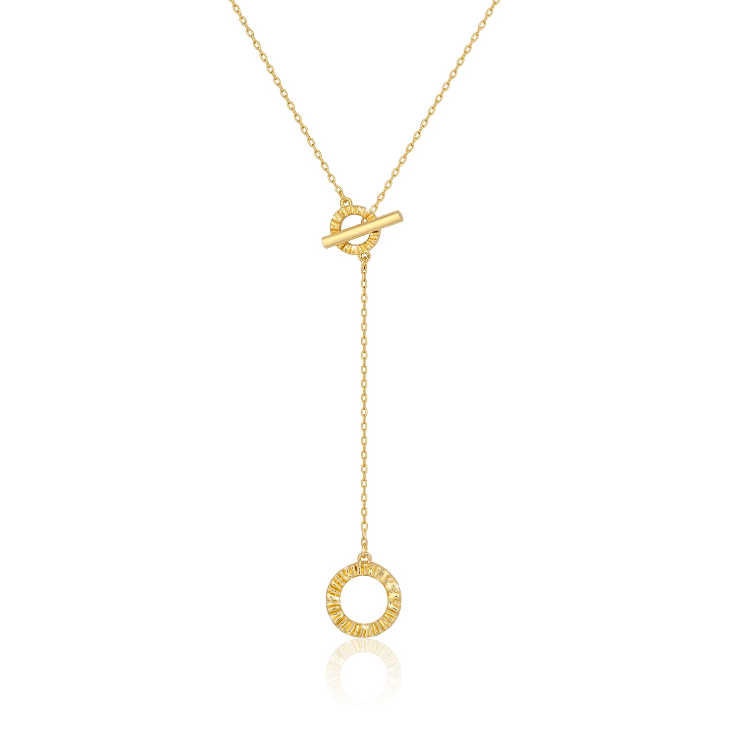 Aprilery Gold Chain Necklaces for Women Circular Round Necklace Trendy Line Gold  and Silver Necklaces Dainty Jewelry Gift