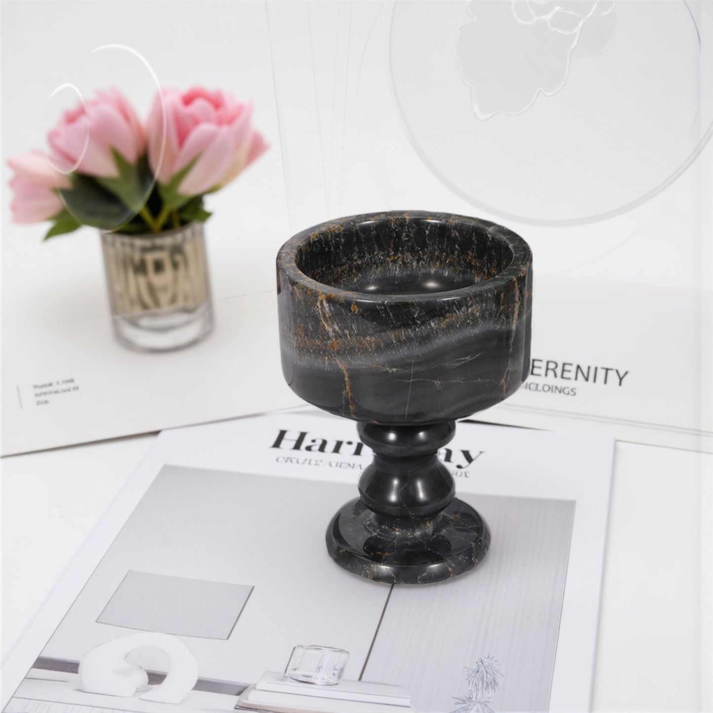 Candle Holders Natural Stone Premium Marble Candlestick Holder for Wedding Dinning Party