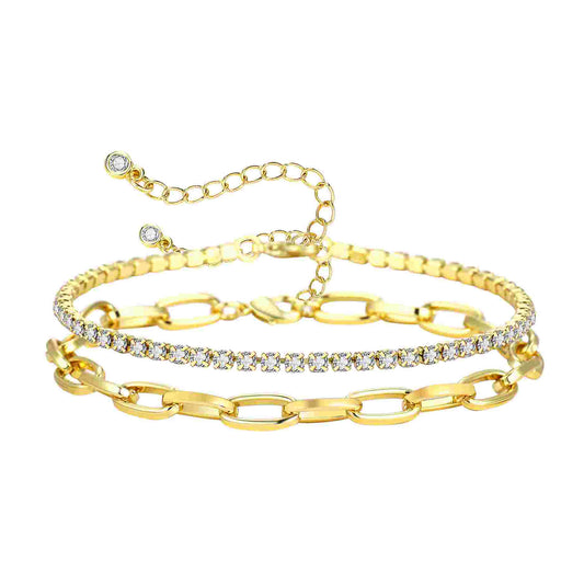 Gold Ankle Bracelets for Women, 14K Gold Plated Anklets Layered Cuban Link Chain Anklets Set Adjustable Anklet Jewelry Gifts for Women