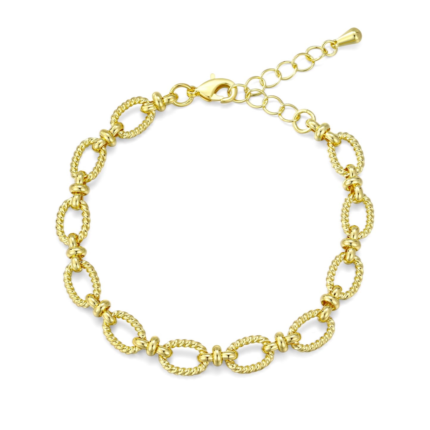 Aprilery Gold Link Bracelet for Women, Gold Circle Chain Bangle Bracelets Trendy Gold Bracelets Jewelry