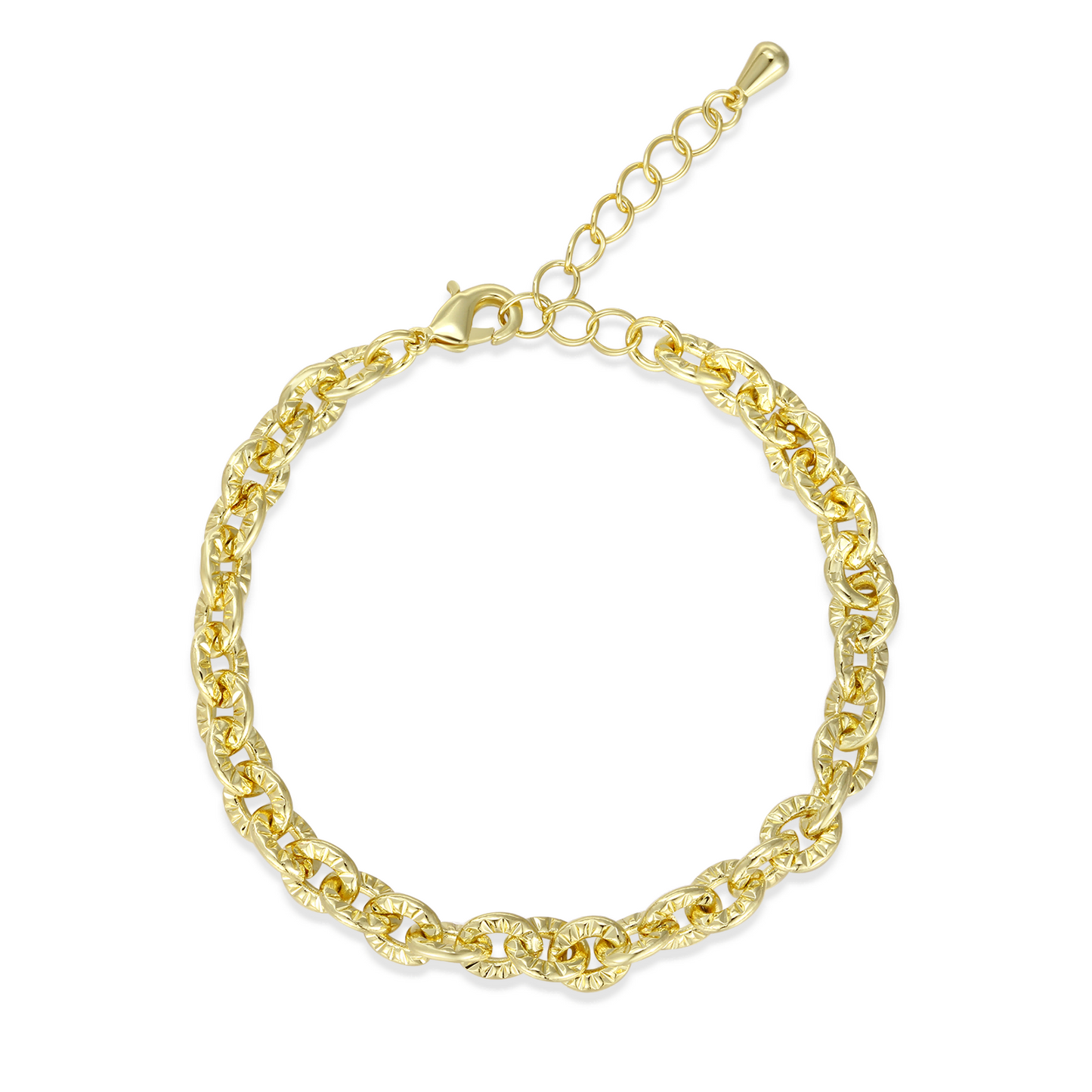 Aprilery Gold Link Bracelet for Women, Gold Circle Chain Bangle Bracelets Trendy Gold Bracelets Jewelry