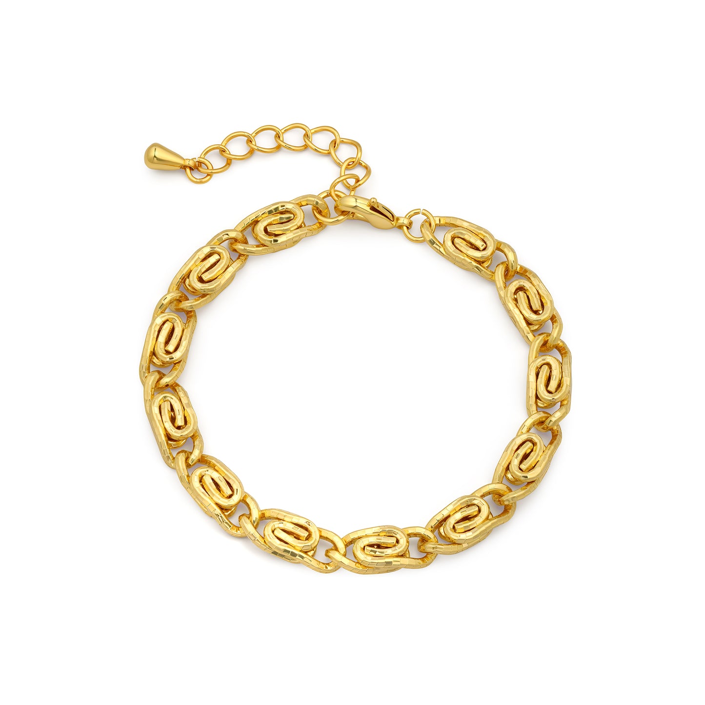 Aprilery Gold Link Bracelet for Women, Gold Circle Chain Bangle Bracelets Trendy Gold Bracelets Jewelry
