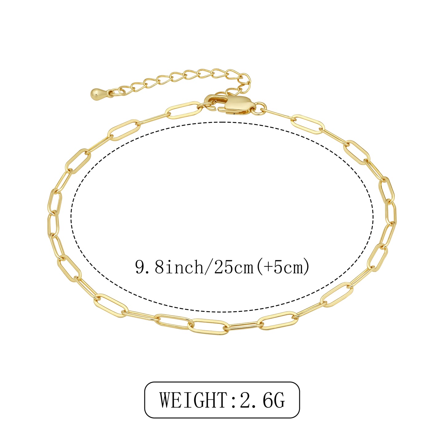 Aprilery 3Pcs Gold Layered Anklet Set for Women, Dainty Adjustable Cuban Link, Paperclip & Beaded Chain Ankle Bracelets, Trendy Summer Beach Foot Jewelry Gift