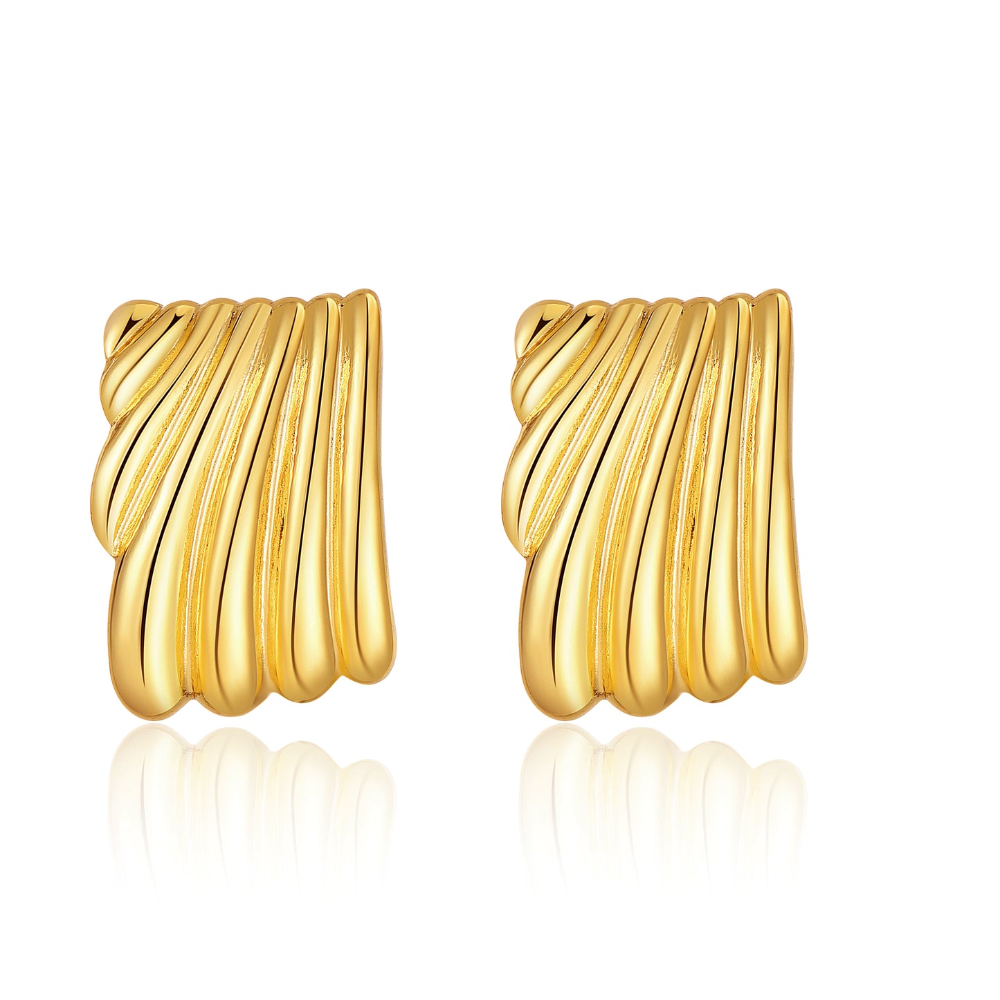 Chunky Gold Earrings Trendy Vintage Gold Geometric Stud Statement Earrings Hypoallergenic Dupes Jewelry for Women Gifts