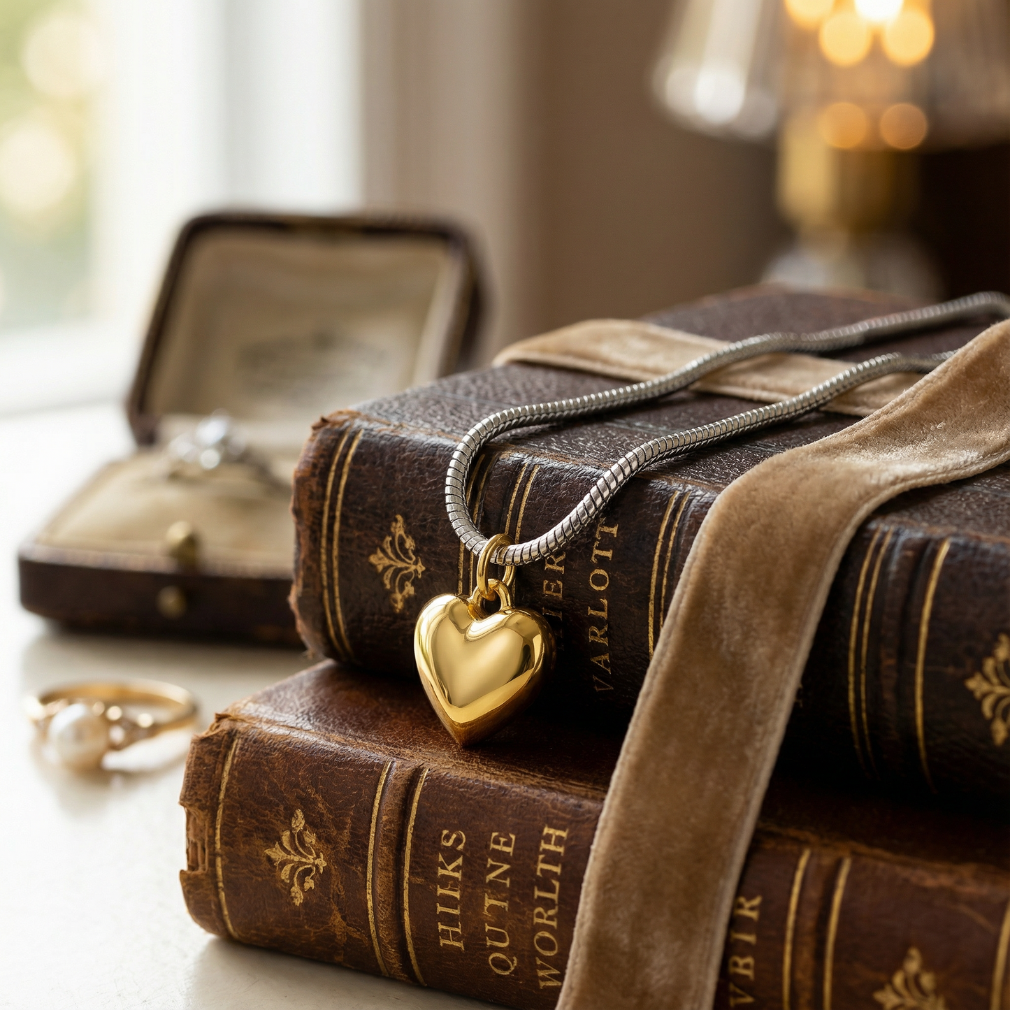 Aprilery Gold Pendant Necklaces for Women Heart Necklace Trendy Gold Chain Necklaces Dainty Jewelry Gift