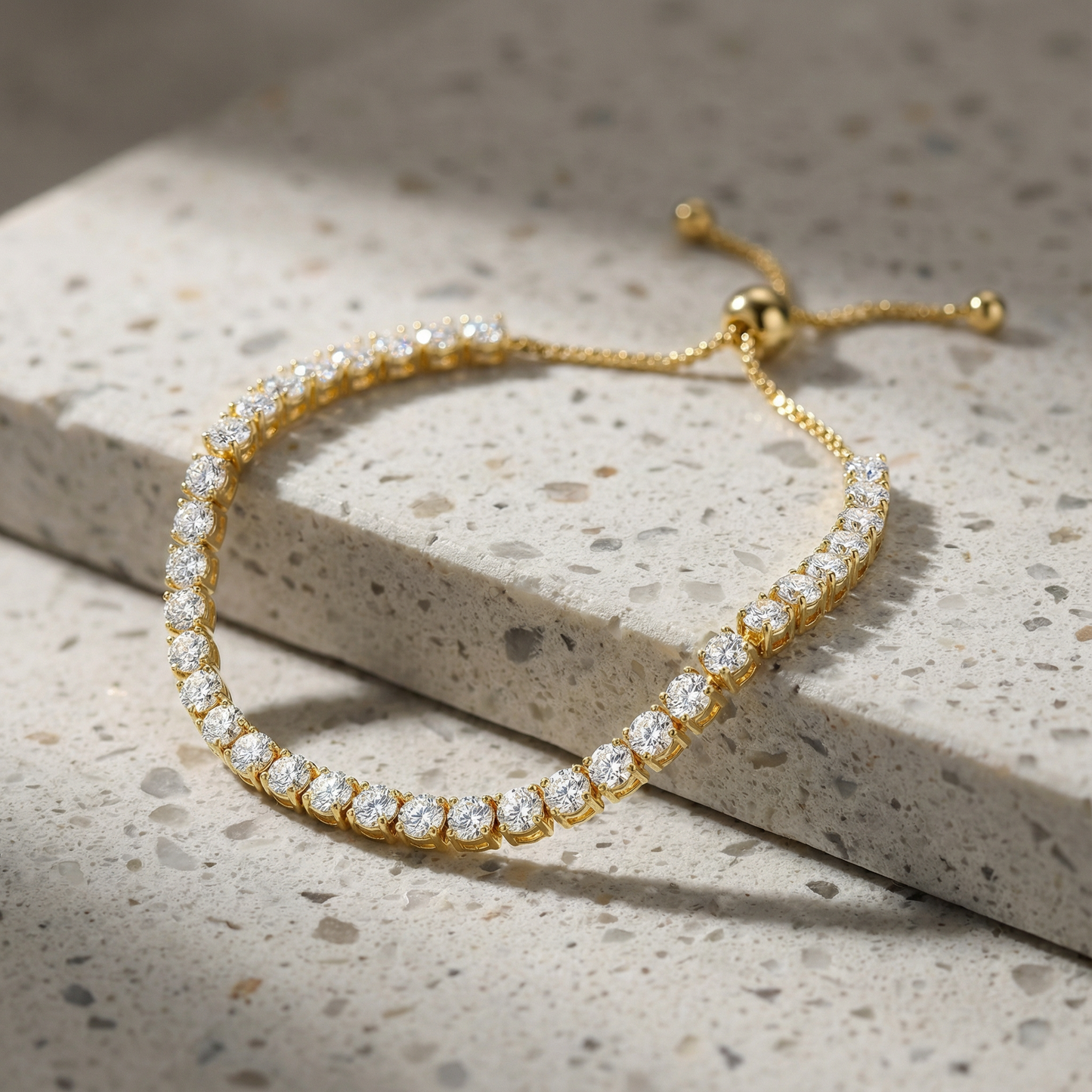 Tennis Bracelet for Women Gold Plated Cubic Zirconia Cute Bracelets Jewelry for Her