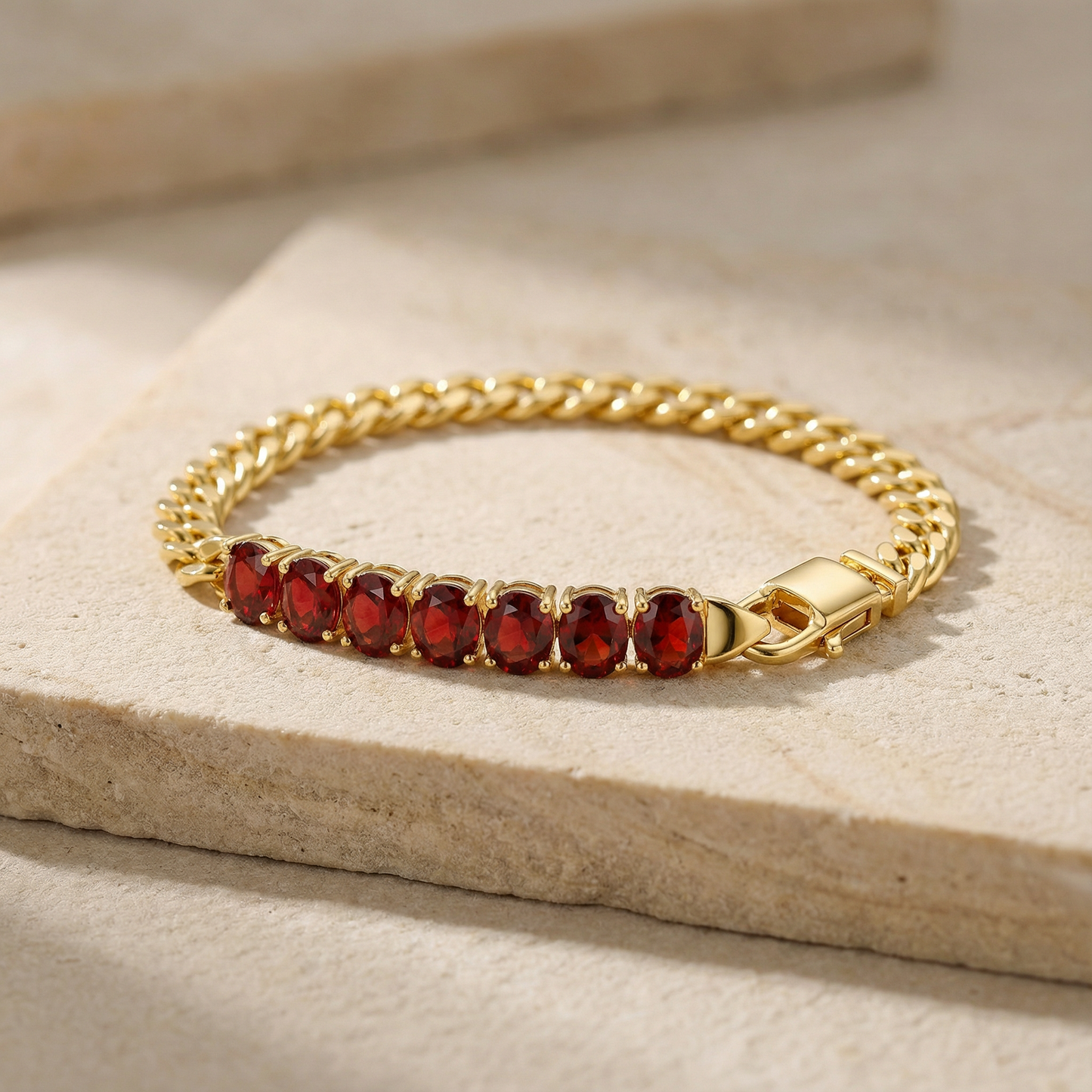 Aprilery Gold Chain Bracelet for Women, Dainty Cubic zirconia Link Bracelet Gold Trendy Bracelets Jewelry