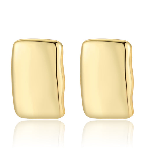 Chunky Gold Earrings Trendy Vintage Gold Geometric Stud Statement Earrings Hypoallergenic Dupes Jewelry for Women Gifts