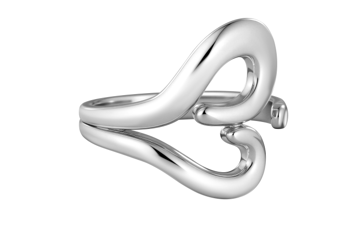 14K Gold Plated Adjustable Heart Ring for Women – Open Stacking Ring, Wear Alone or Layered, Two-Tone Intertwined Butterfly Design, Individual or Set, Perfect Promise or Friendship Gift