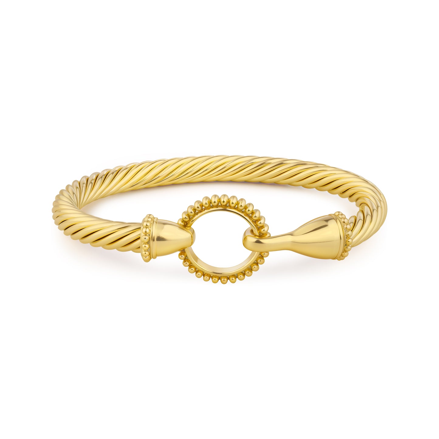 Aprilery Cuff Bracelets for Women Two Tone - Cable Bangle Bracelet Twisted Silver Wire - Gold Hook Vintage Mixed Metal Cuff Bracelets Jewelry Gift