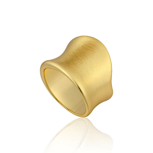 Gold and Silver Rings for Women Chunky Statement Rings Gold Plated Band Ring Wide Metal Square Rings Cocktail Costume Jewelry