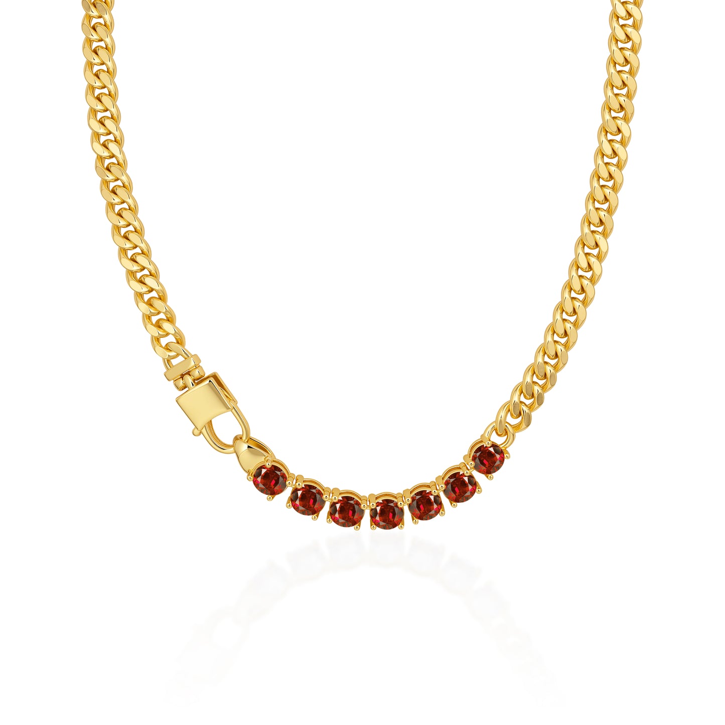 Aprilery Gold Necklaces for Women Tennis Chain Cubic Zirconia Necklace Trendy Gold Link Necklaces Dainty Jewelry Gift